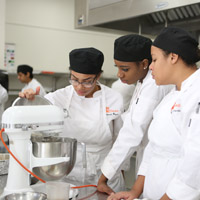 Students cooking