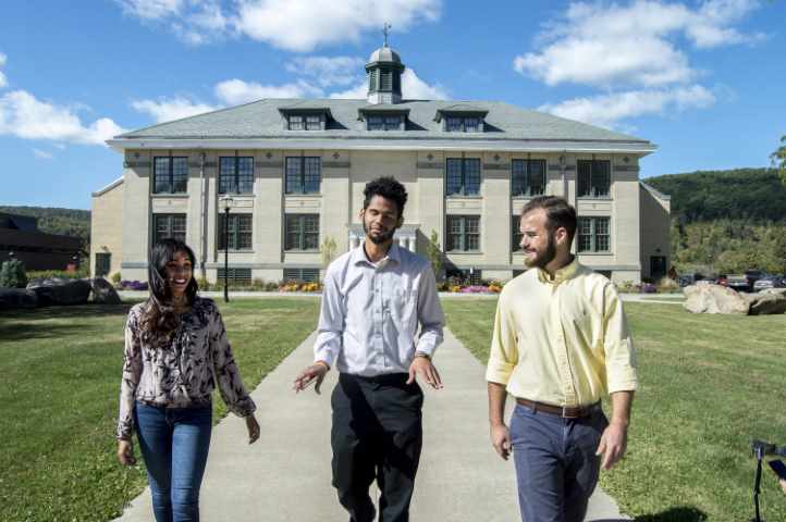 Students walking